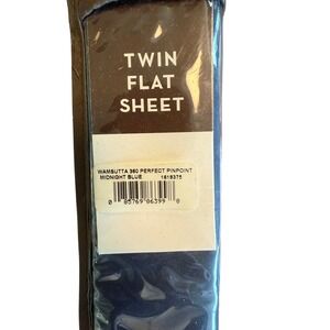 Wamsutta 360 Perfect Pinpoint Twin Flat Sheet Midnight Blue New‎ in Package
